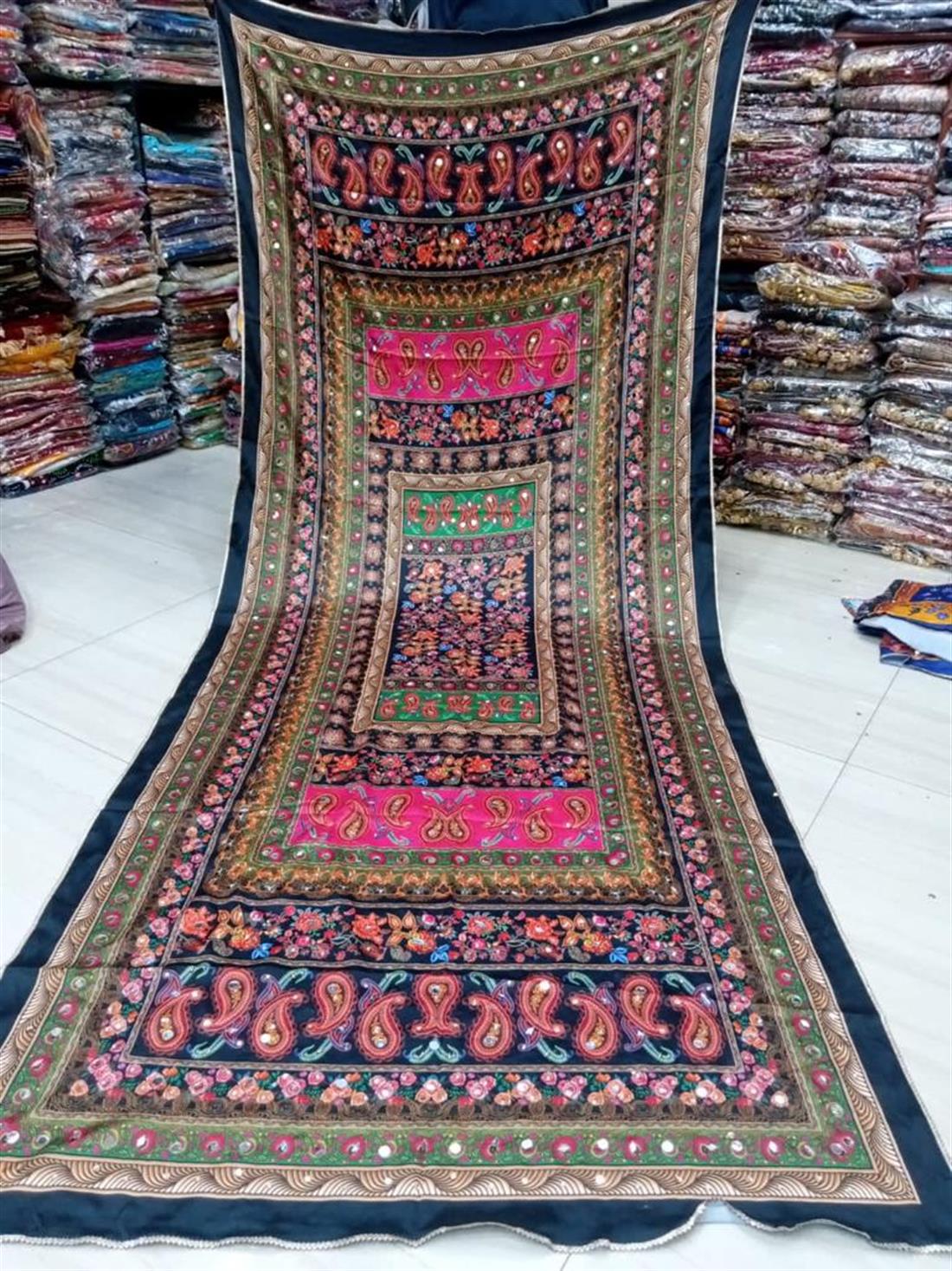 Multicolour Emb Dupatta