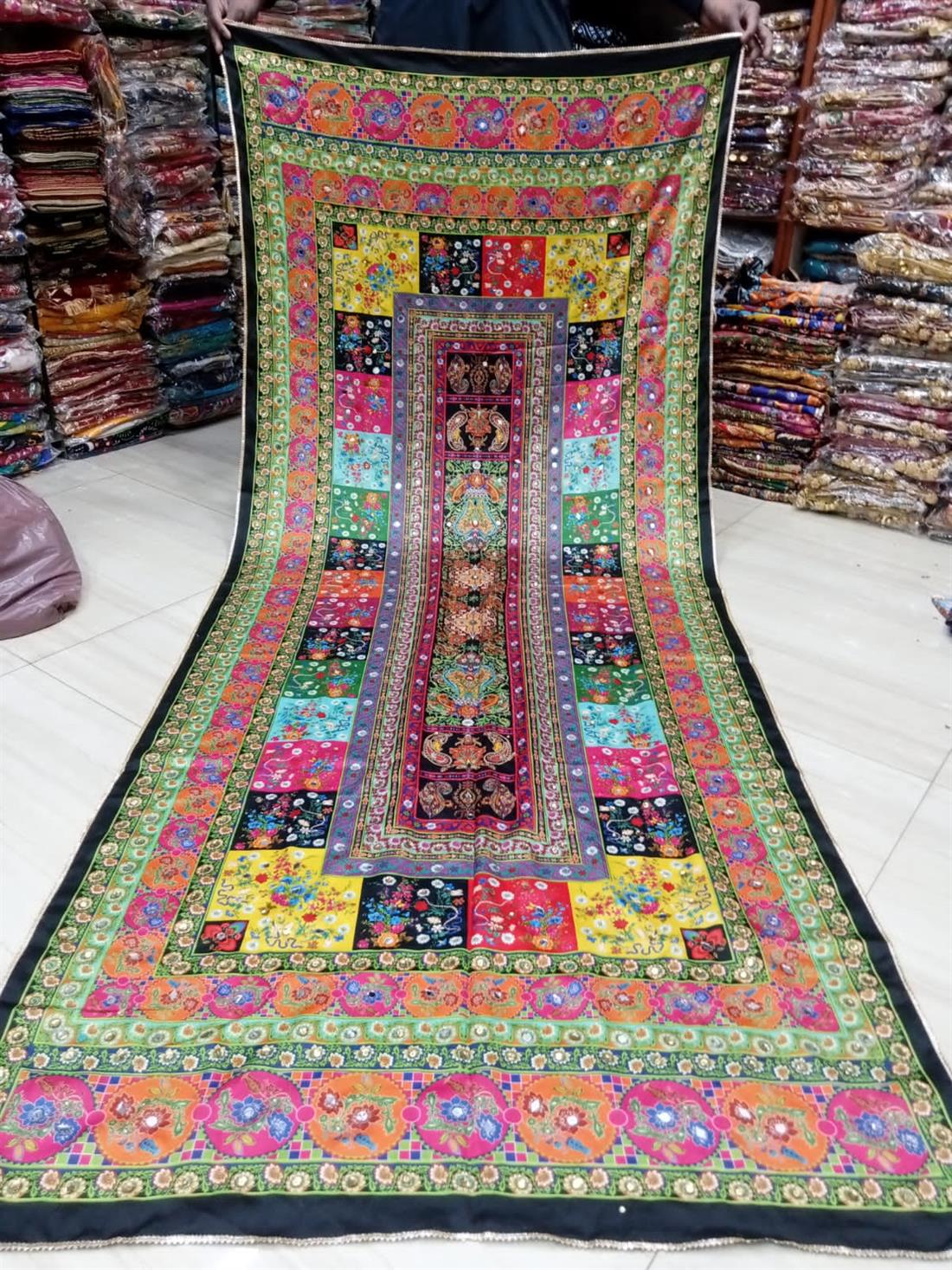 Multicolour Emb Dupatta