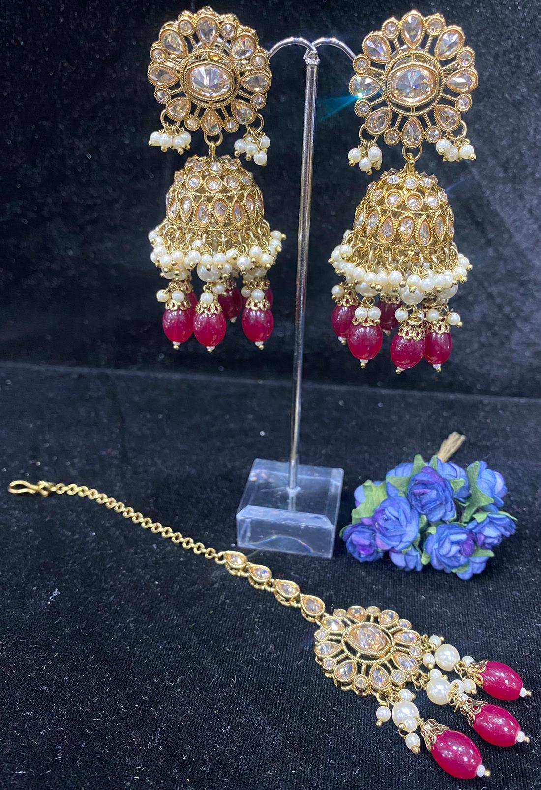 Magenta Earrings