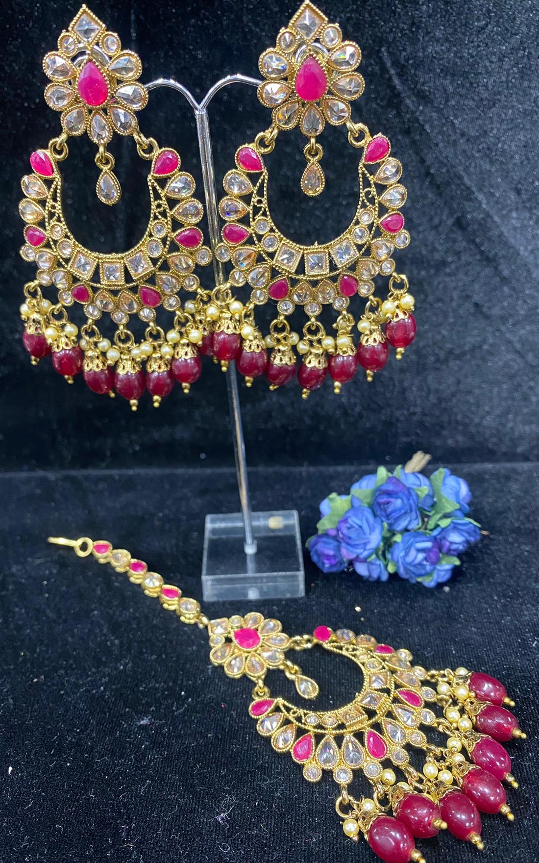 Magenta Earrings