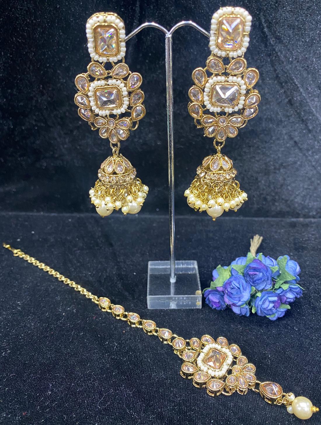 Gold & Sand Earrings