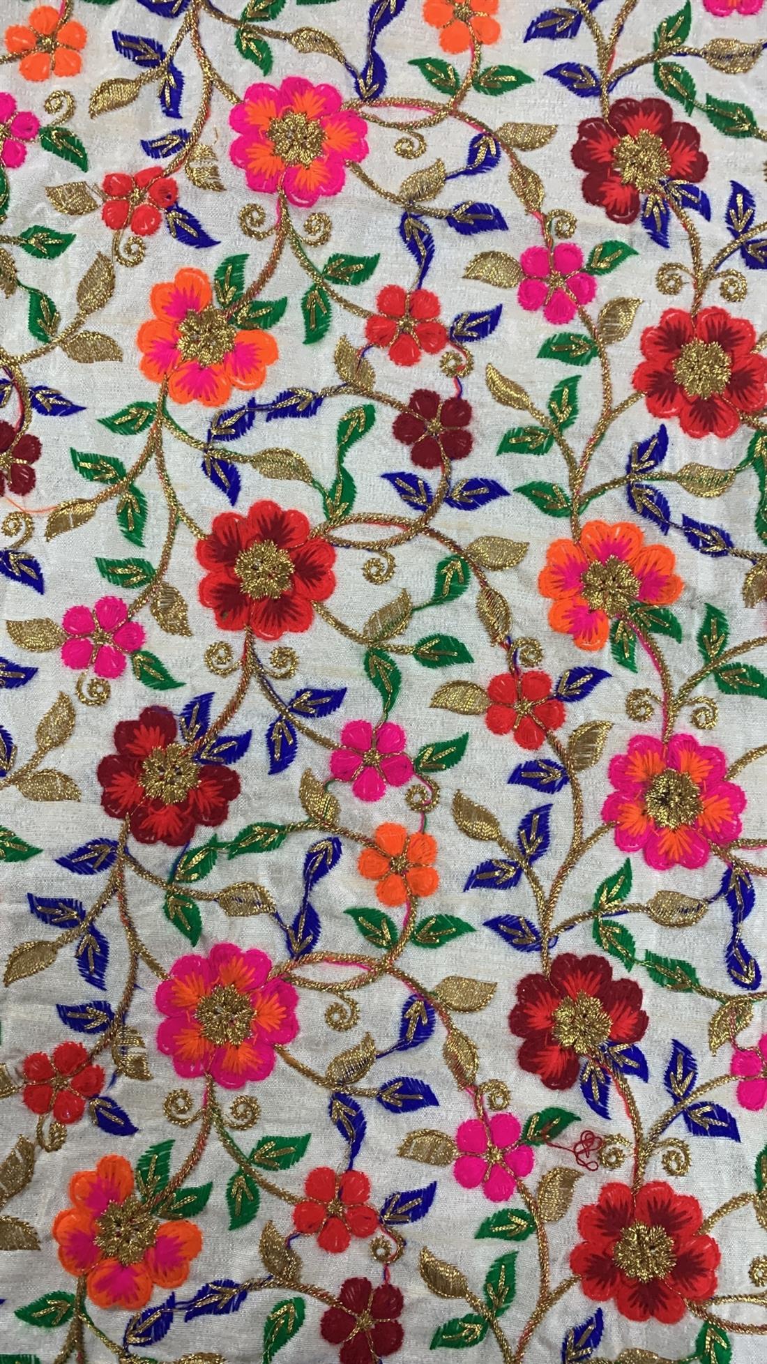 Multicolour Embroiderd Fabric