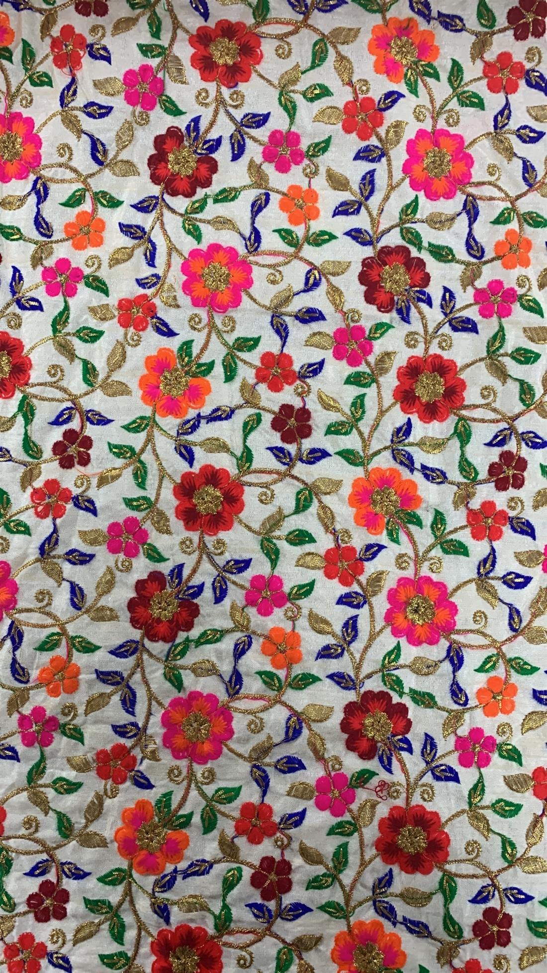 Multicolour Embroiderd Fabric