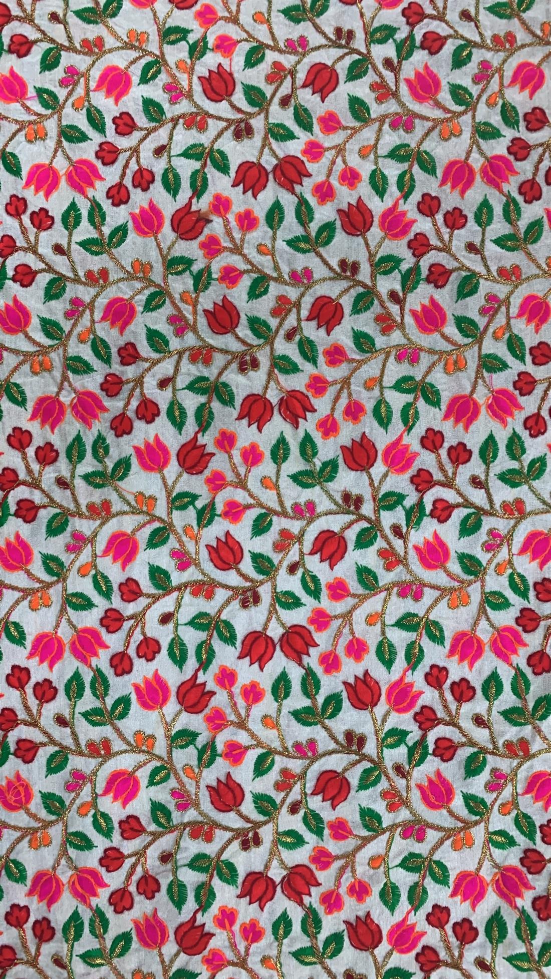Multicolour Embroiderd Fabric