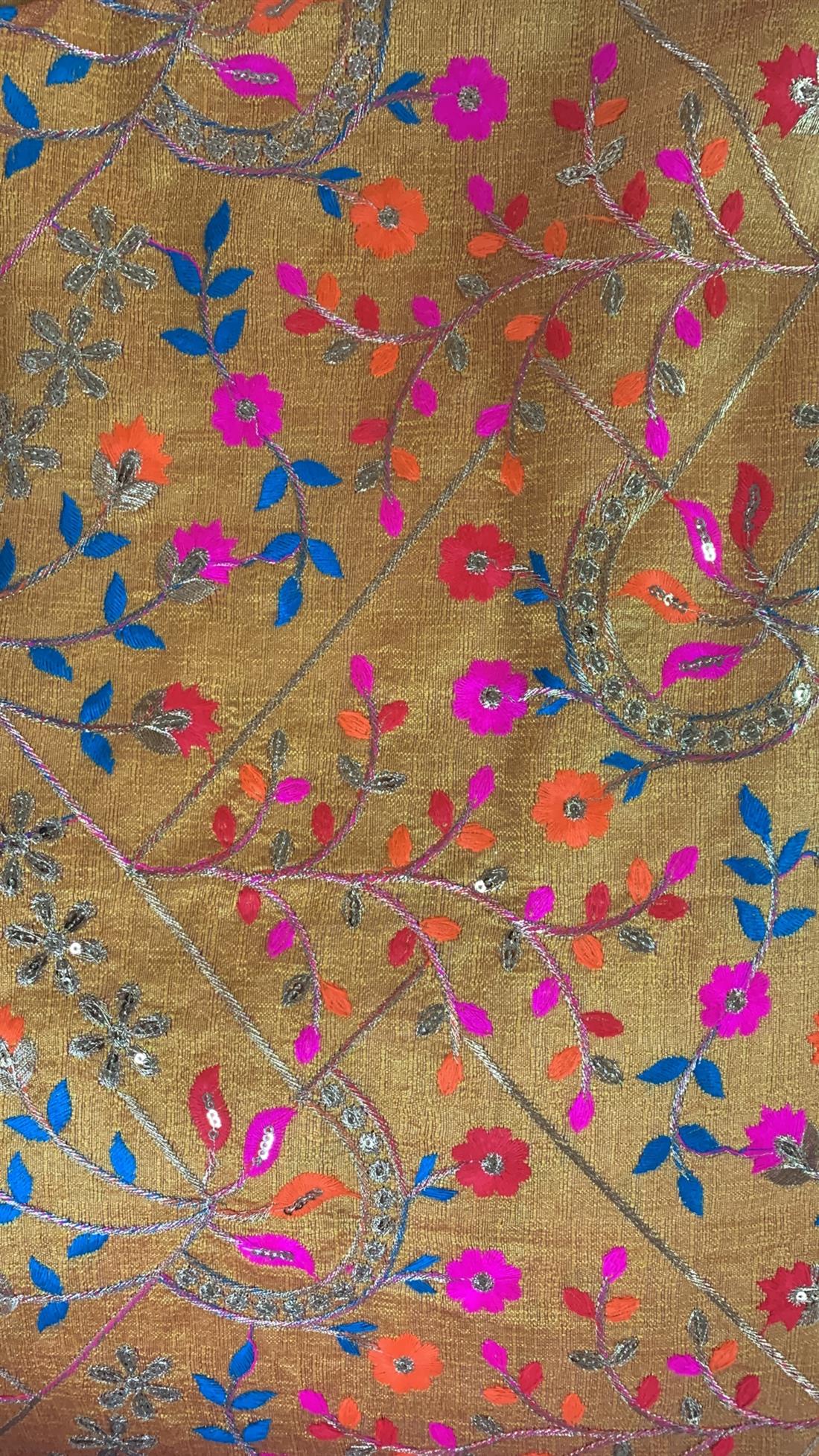 Multicolour Embroidered Embroidderd Fabric