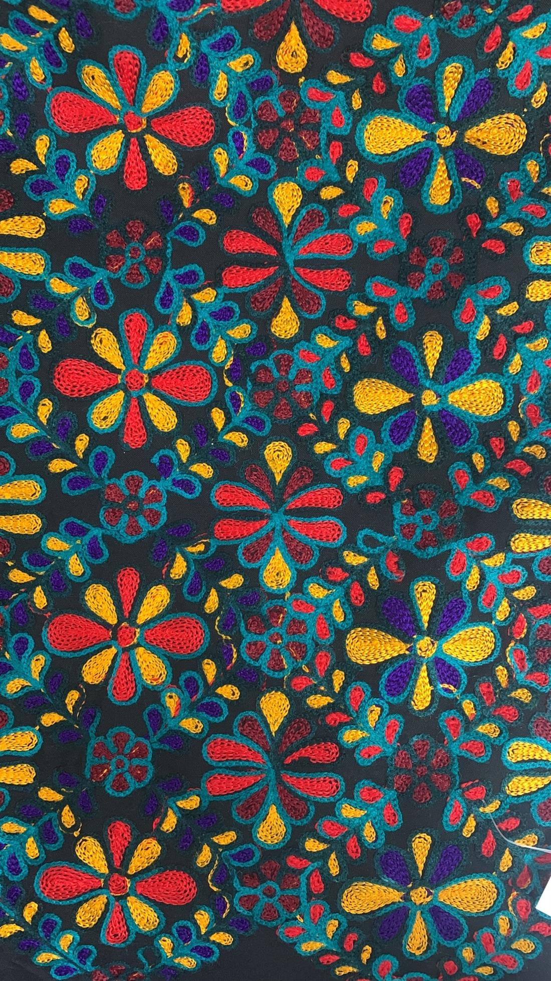 Multicolour Embroiderd Fabric