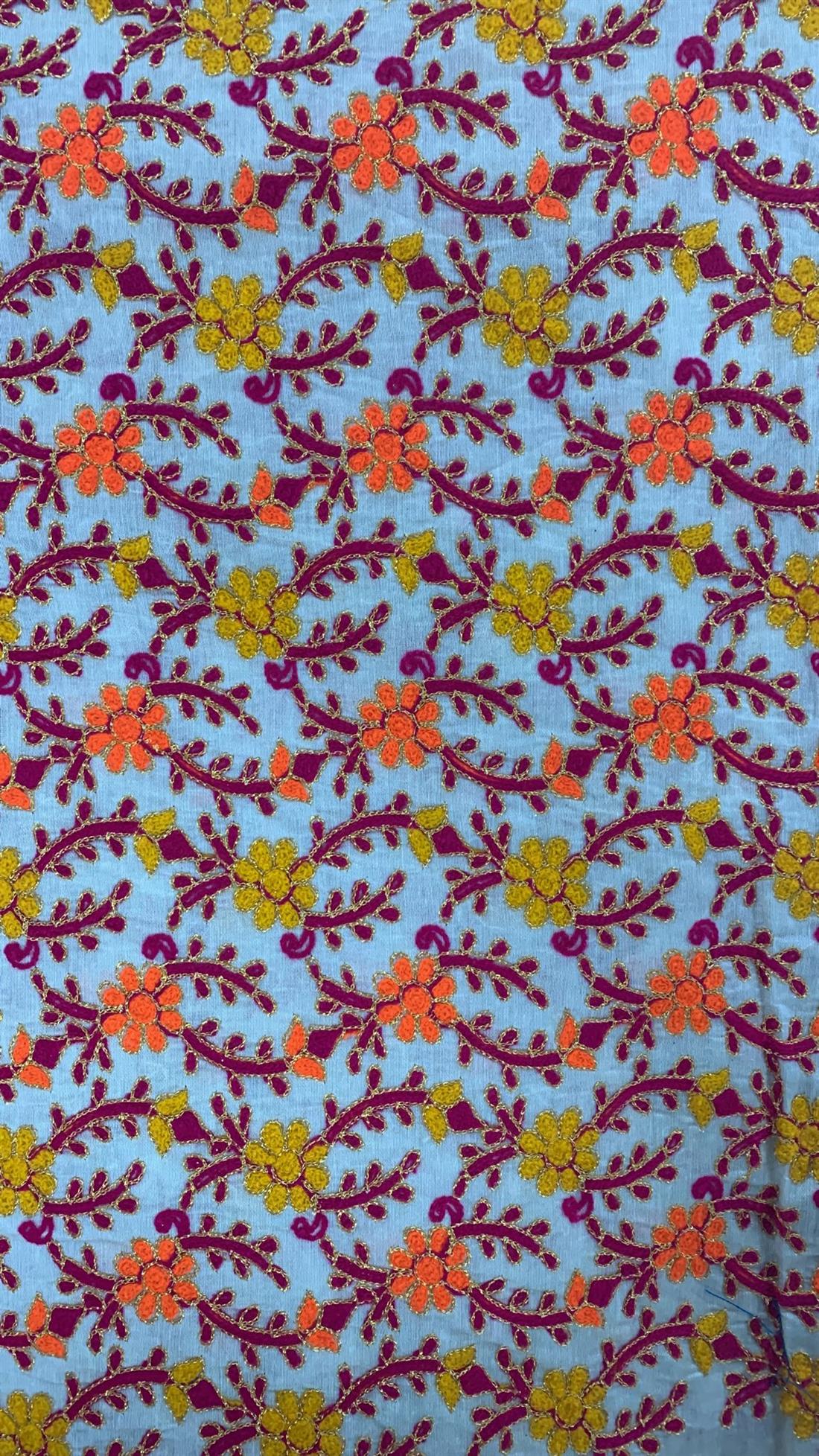 Multicolour Embroiderd Fabrics