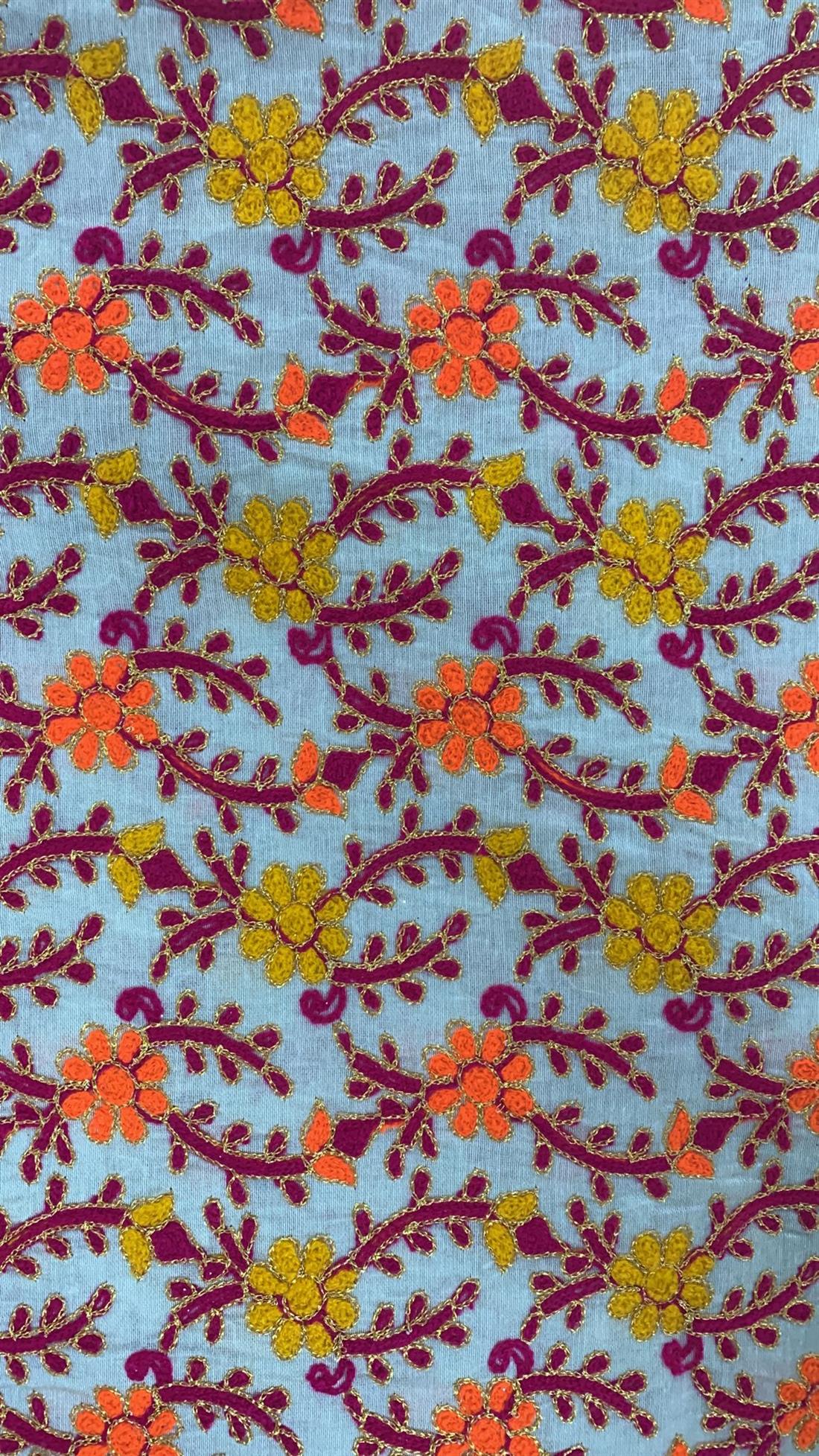 Multicolour Embroiderd Fabrics