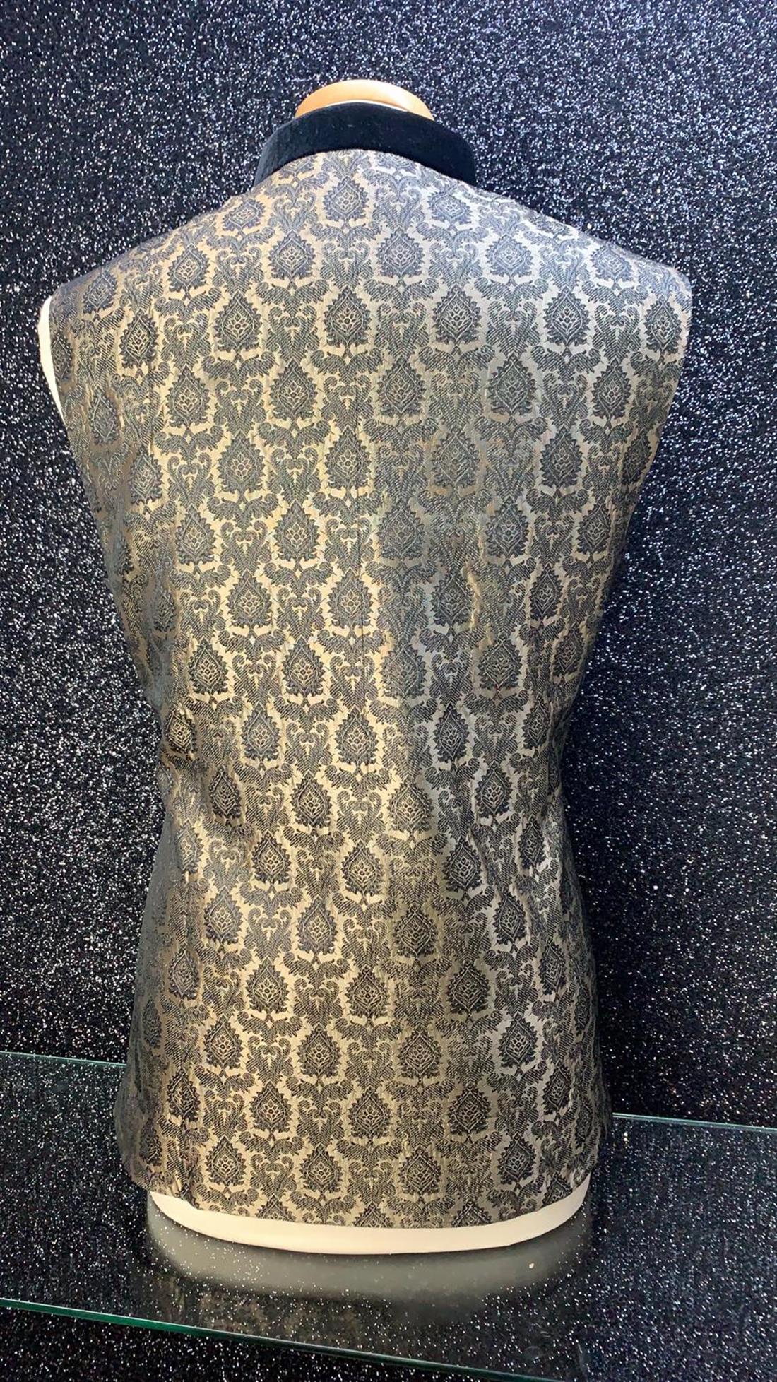 Black & Gold Velvet Waistcoat