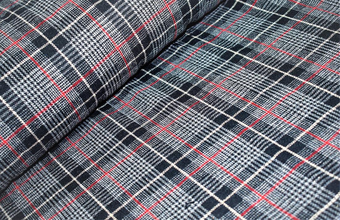 Black & RED Printed Wool , 150cm Width