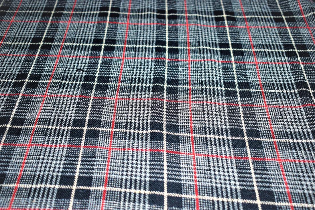 Black & RED Printed Wool , 150cm Width