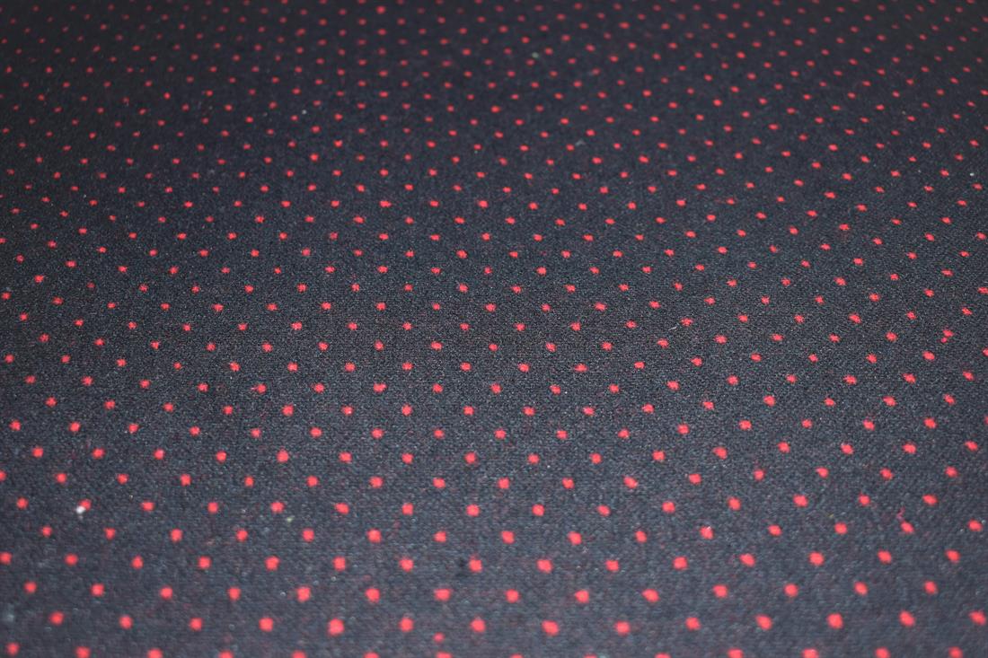 Black & RED Printed Wool, 150cm Width