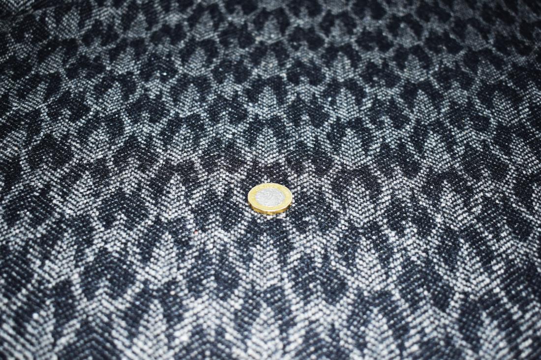 Black & Grey Printed Wool, 150cm, Width