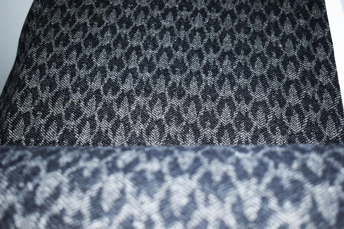 Black & Grey Printed Wool, 150cm, Width