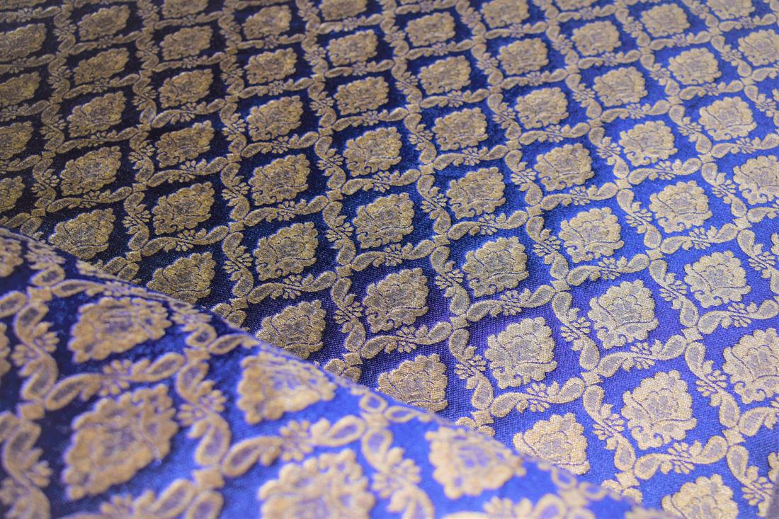 Royal Blue Brocade