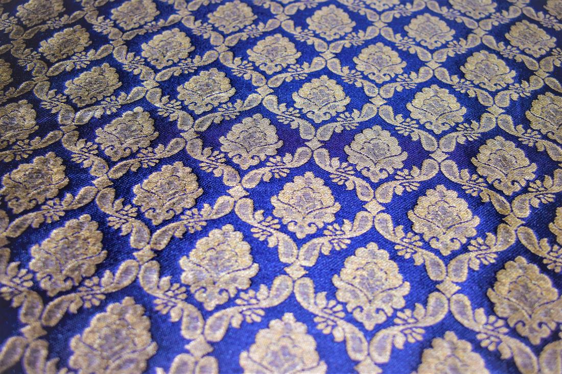 Royal Blue Brocade