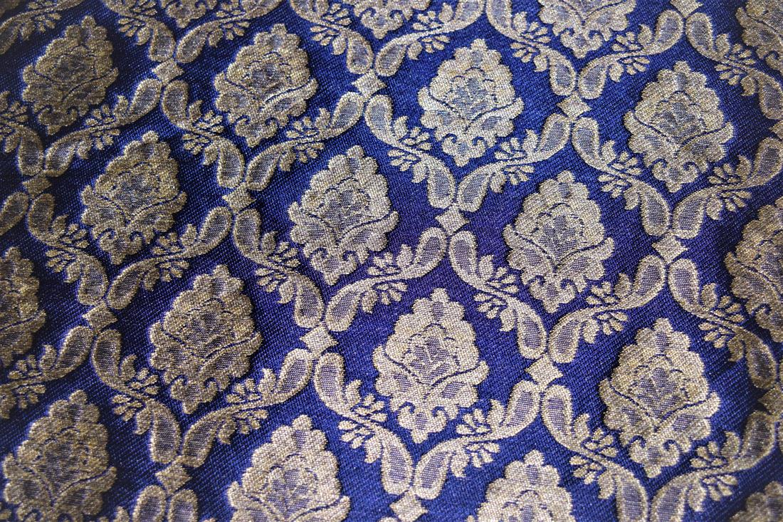 Royal Blue Brocade