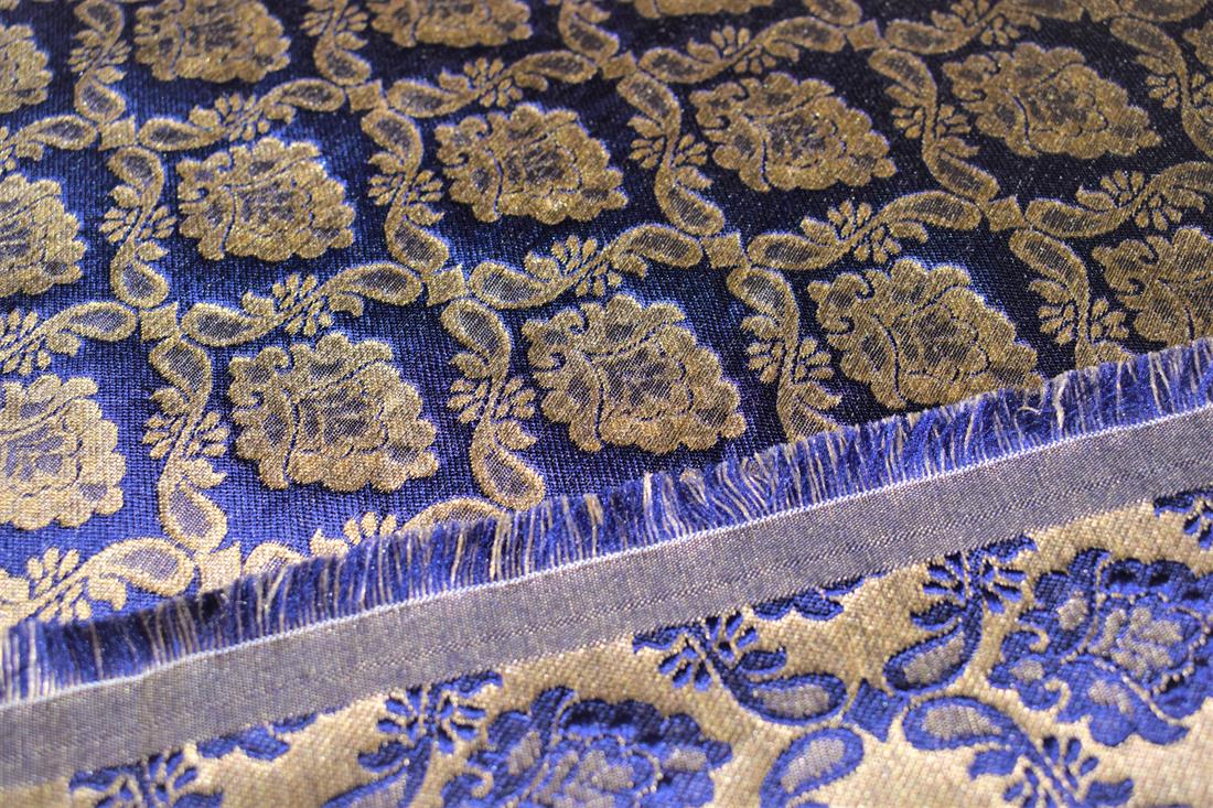 Royal Blue Brocade