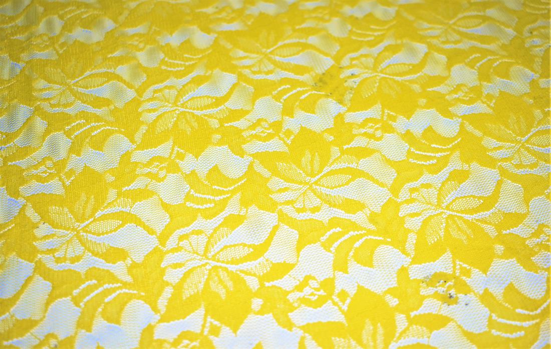 Yellow Soft Corded Rachel Lace