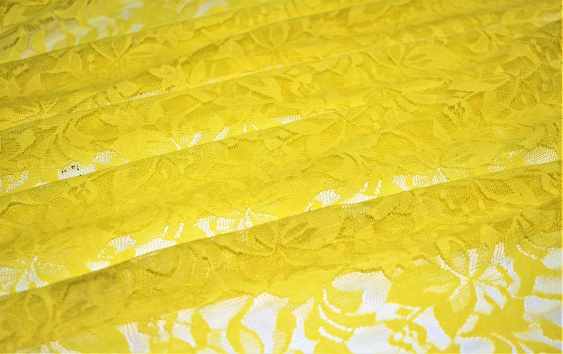Yellow Soft Corded Rachel Lace