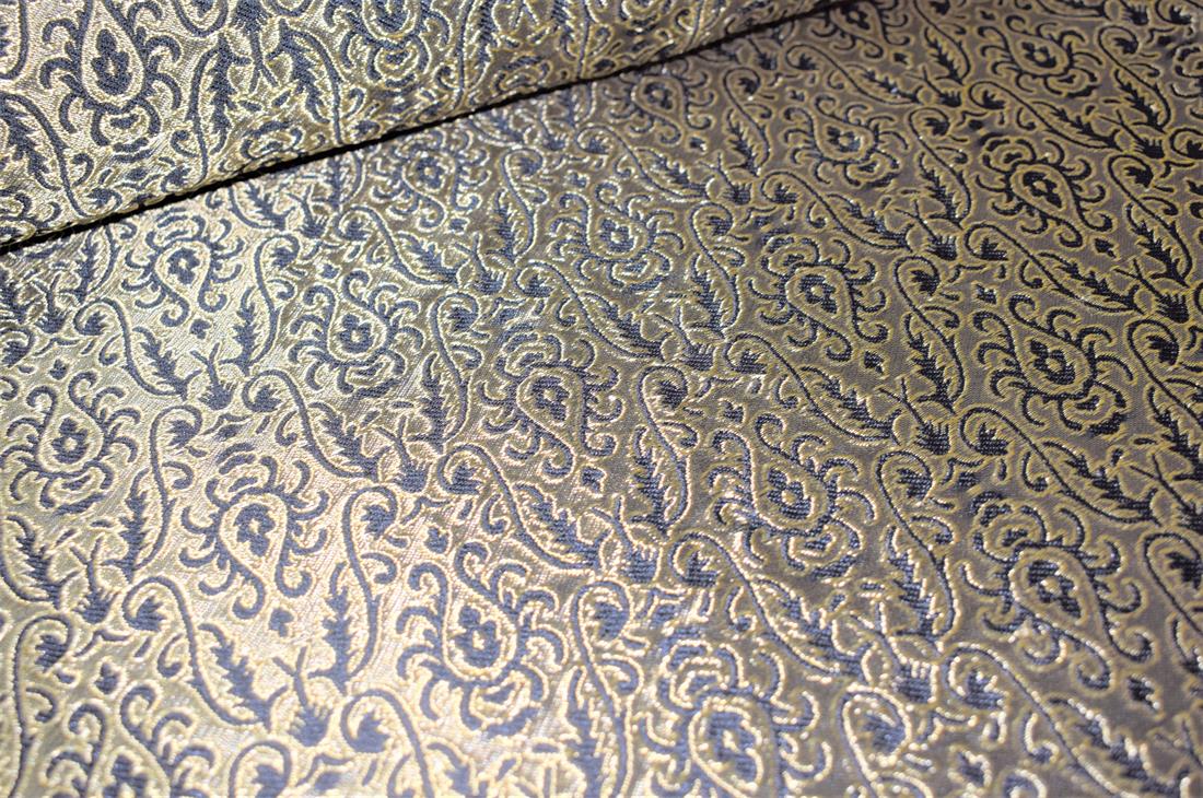 Navy Brocade