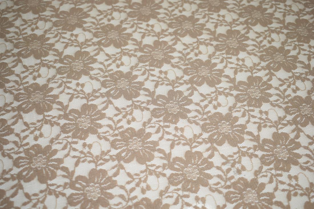 Light Brown Soft Corded Rachel Lace
