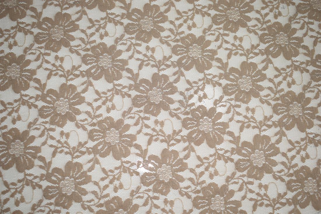 Light Brown Soft Corded Rachel Lace