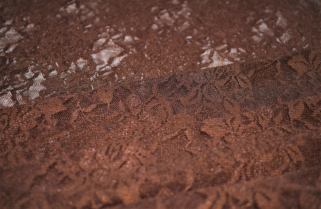 Brown Soft Corded Rachel Lace