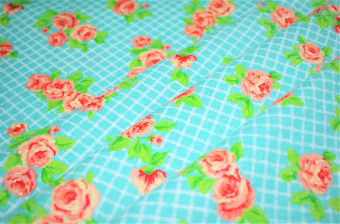 Green Soft Brushed 100%Flannel Cotton 110 Cm