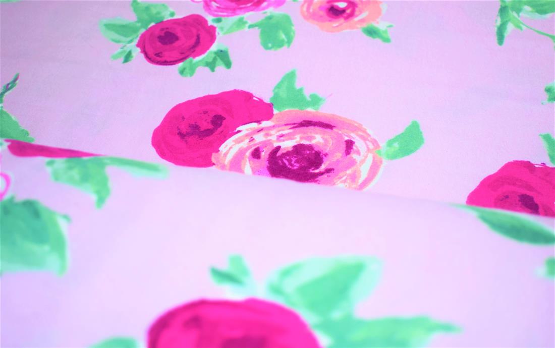 Pink Soft Brushed 100%Flannel Cotton 110 Cm