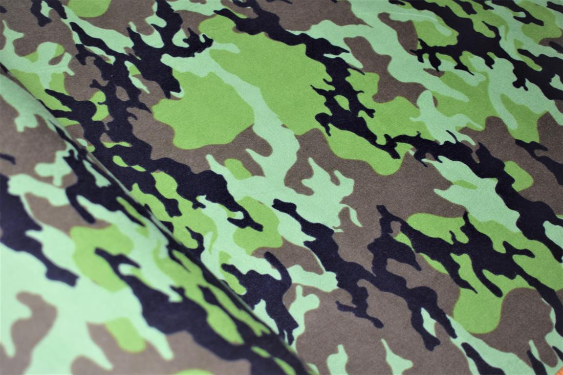 Green Soft Brushed 100%Flannel Cotton 110 Cm