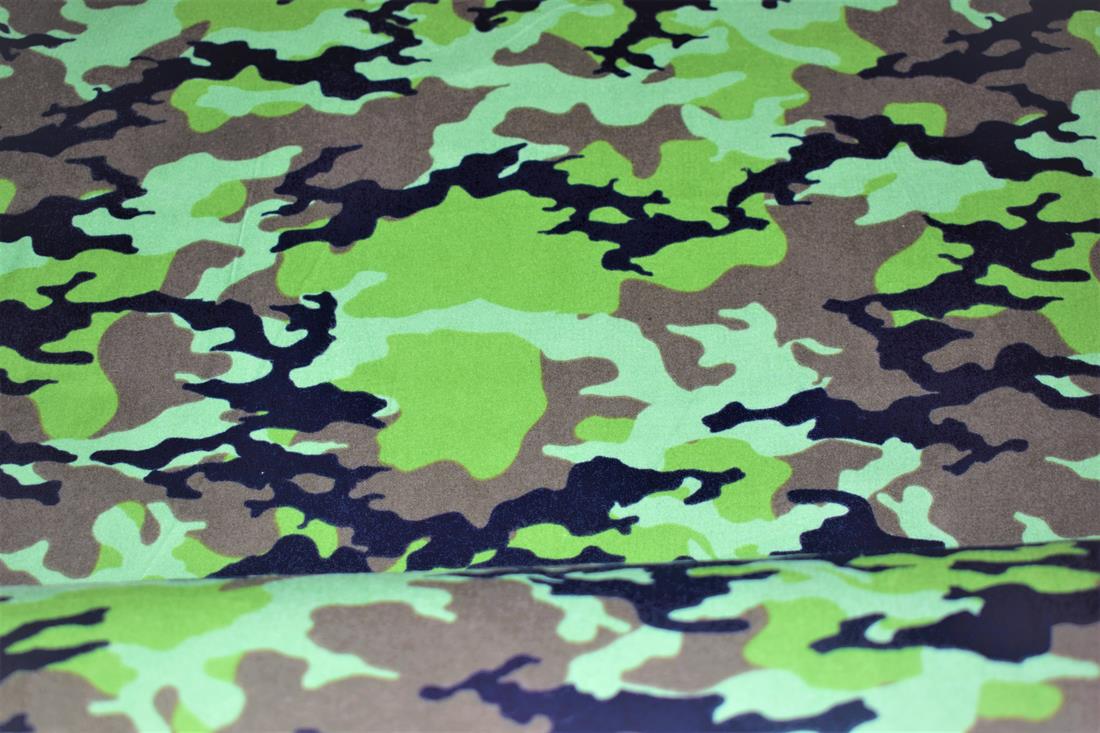 Green Soft Brushed 100%Flannel Cotton 110 Cm