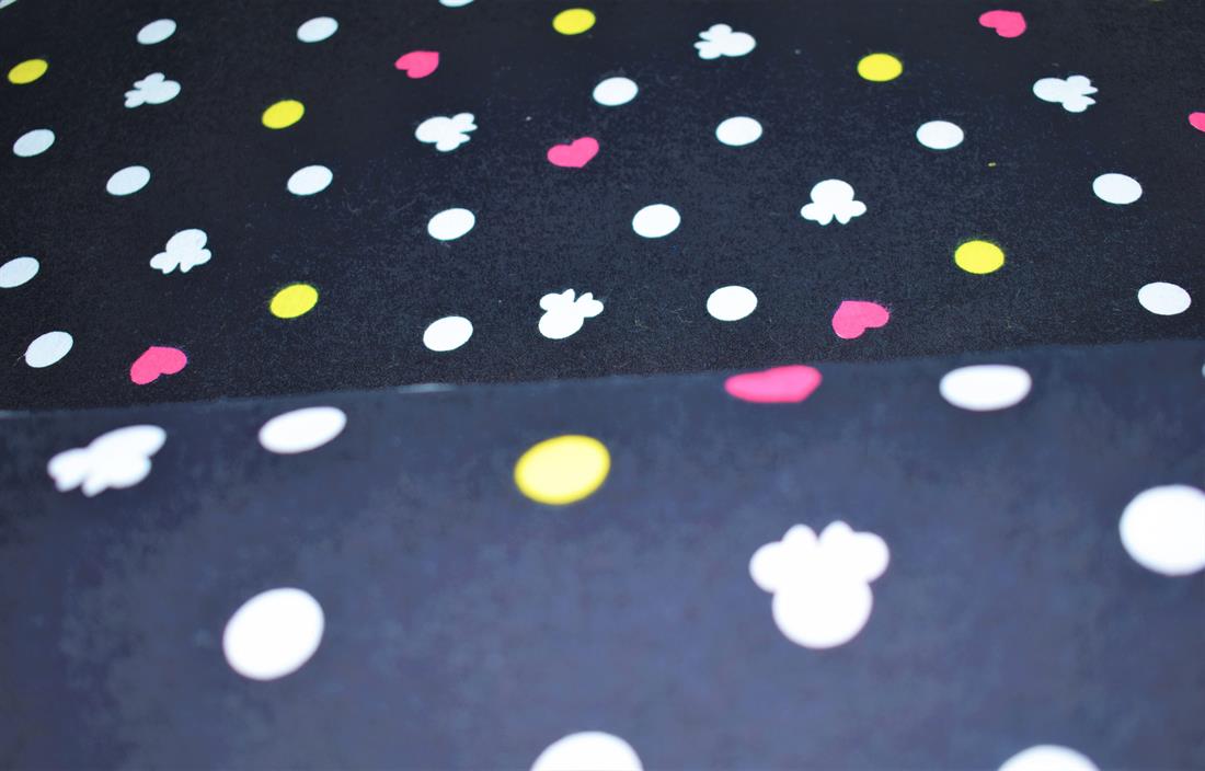 Black Soft Brushed 100%Flannel Cotton 110 Cm