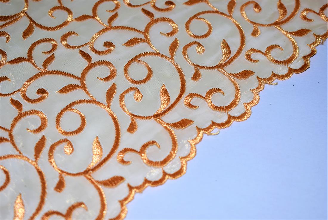 Gold Embroidery Organza