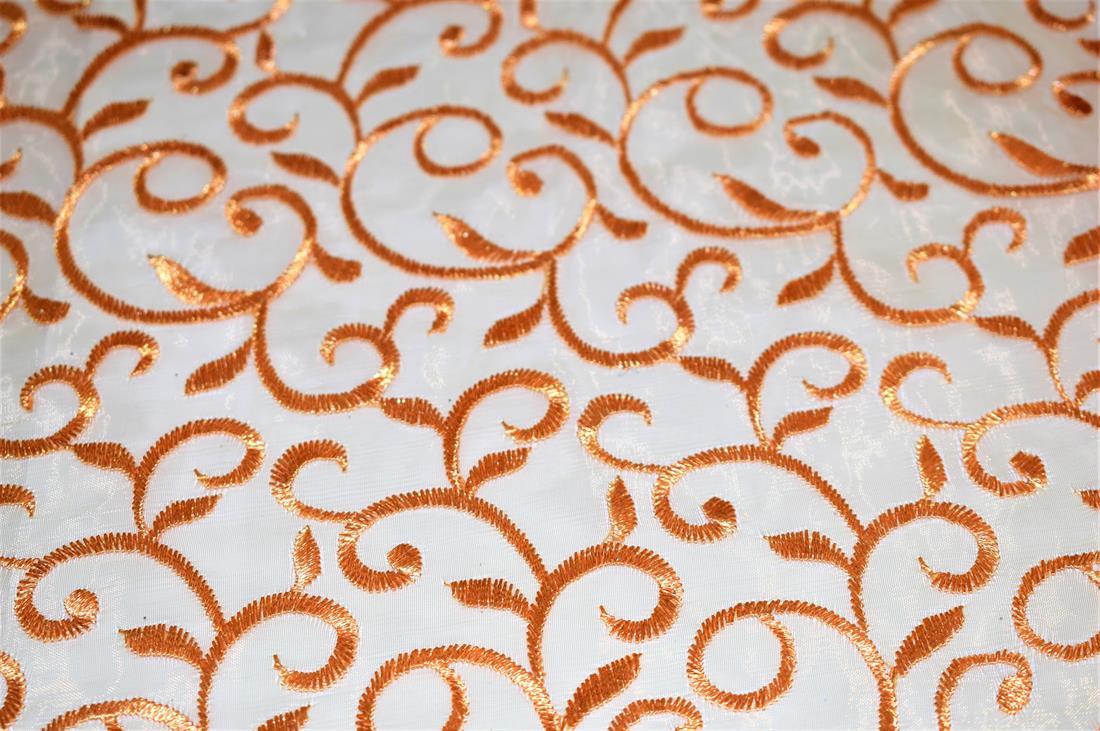 Gold Embroidery Organza