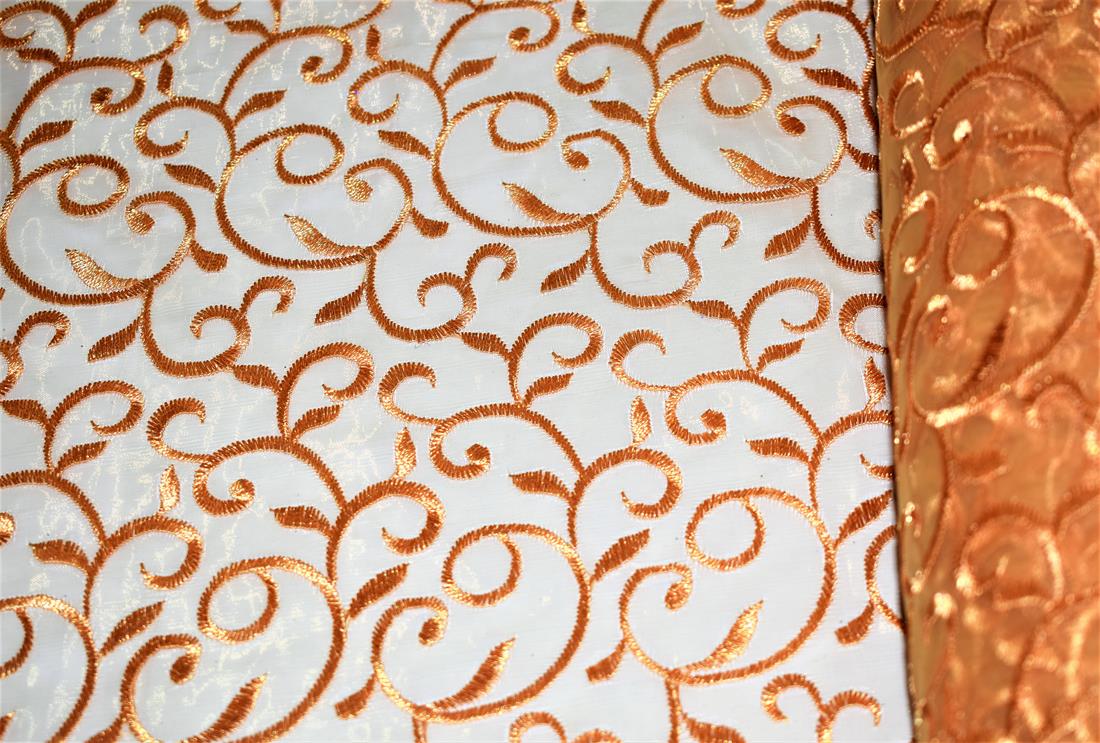 Gold Embroidery Organza
