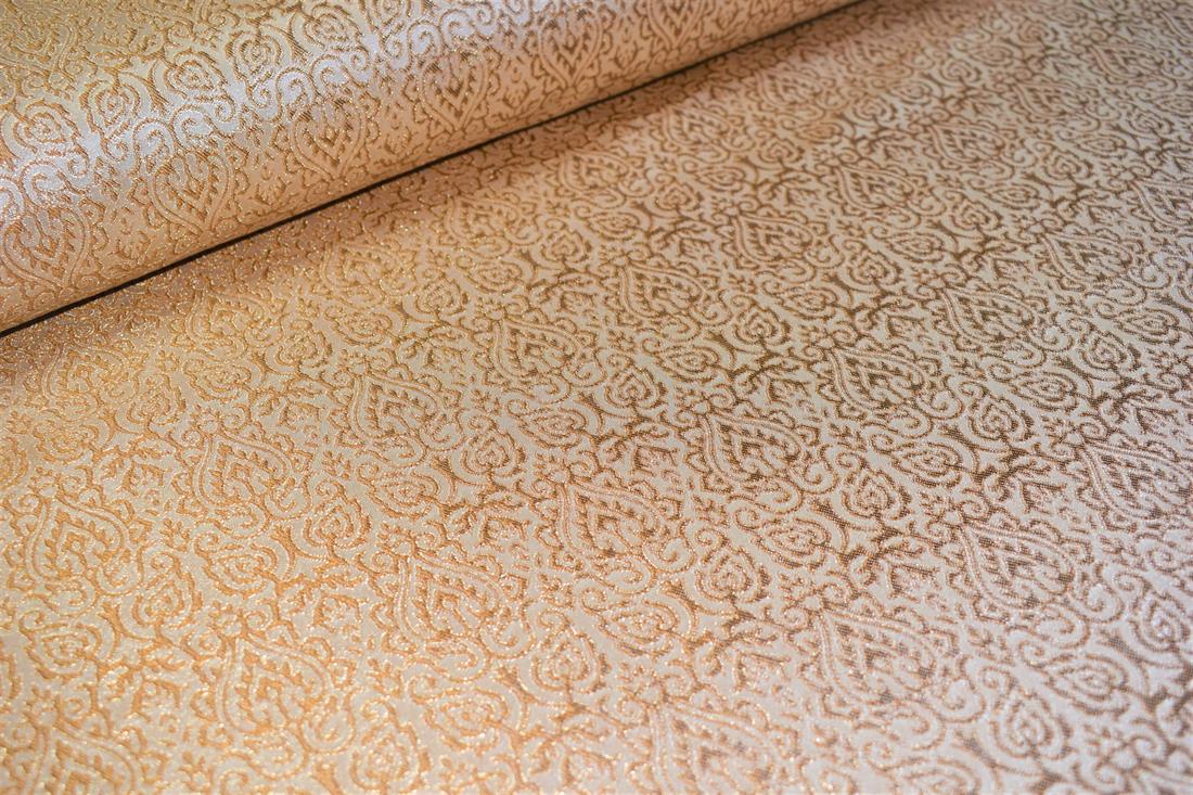 Beige Embroidered Brocade