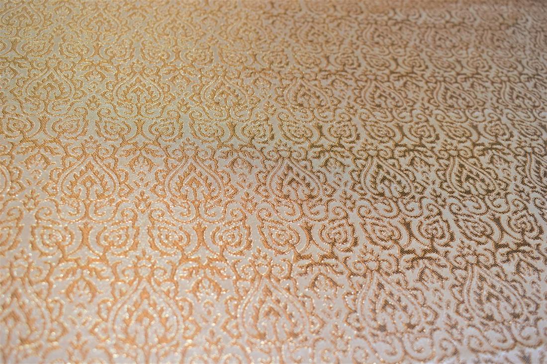 Beige Embroidered Brocade