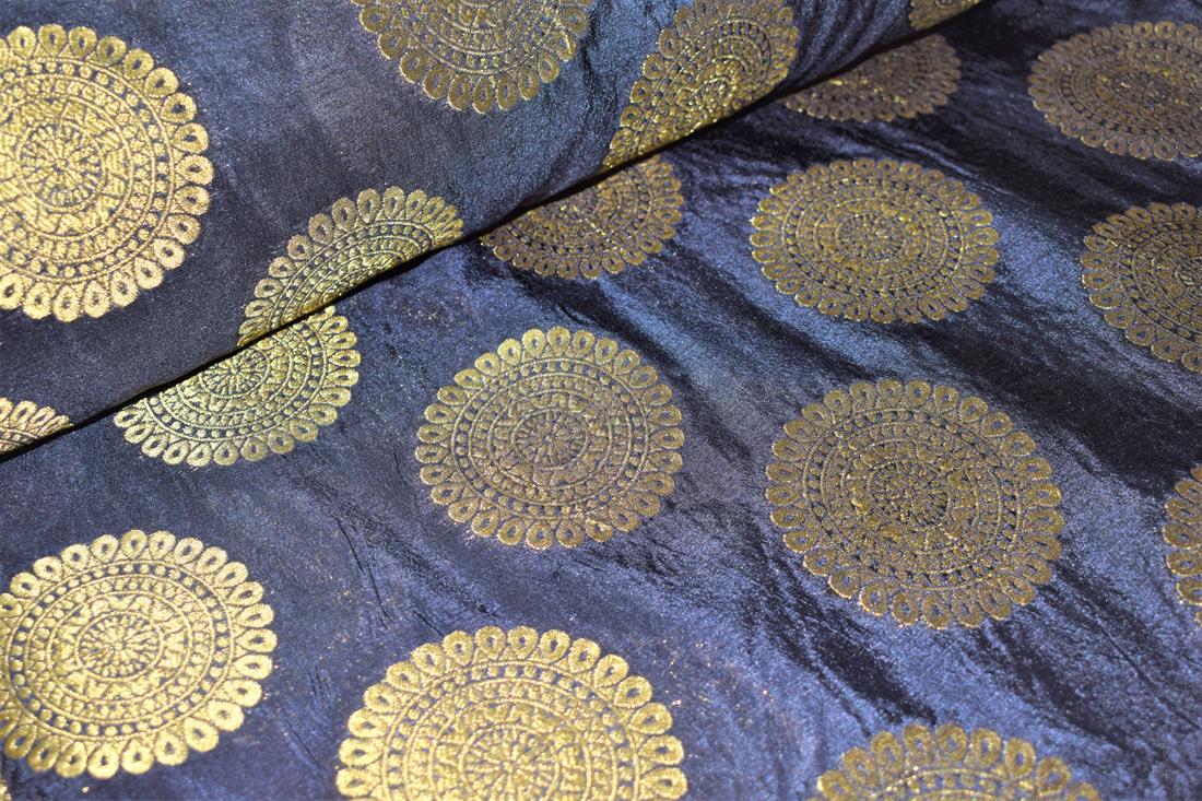Navy Brocade- 5 Colours