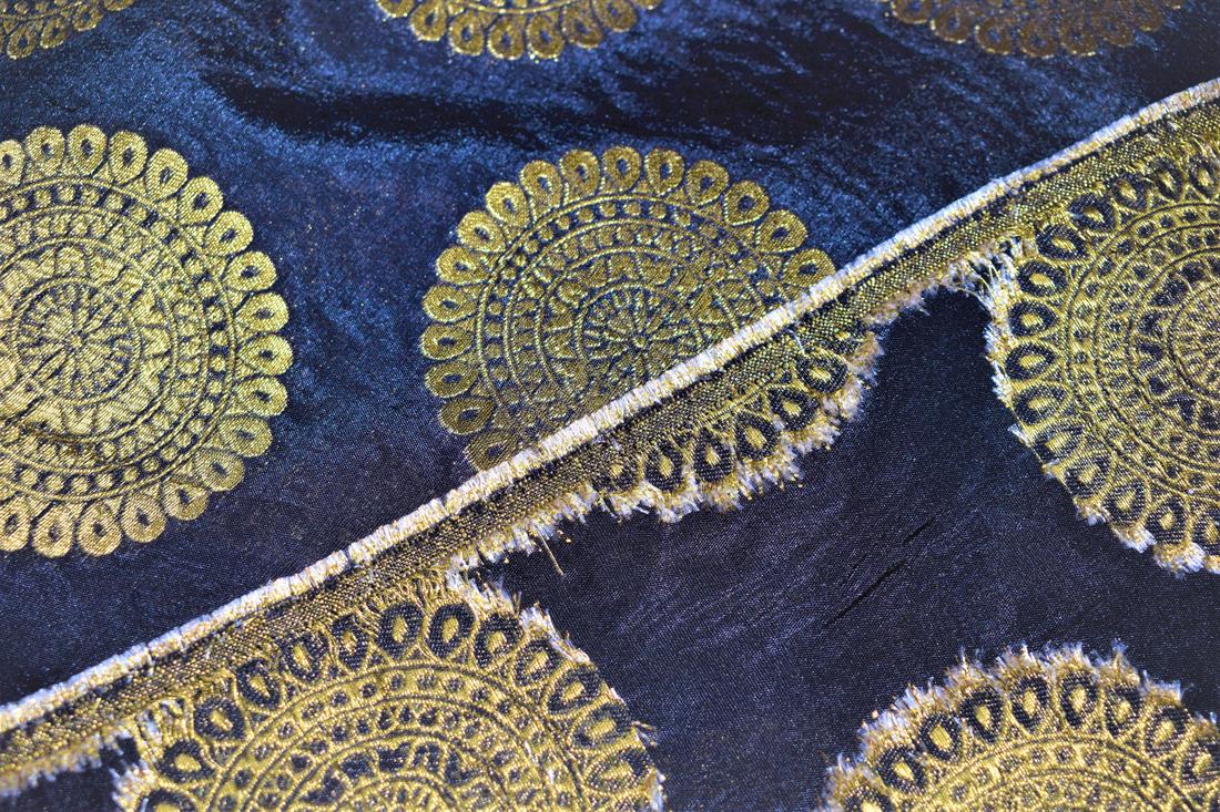 Navy Brocade- 5 Colours