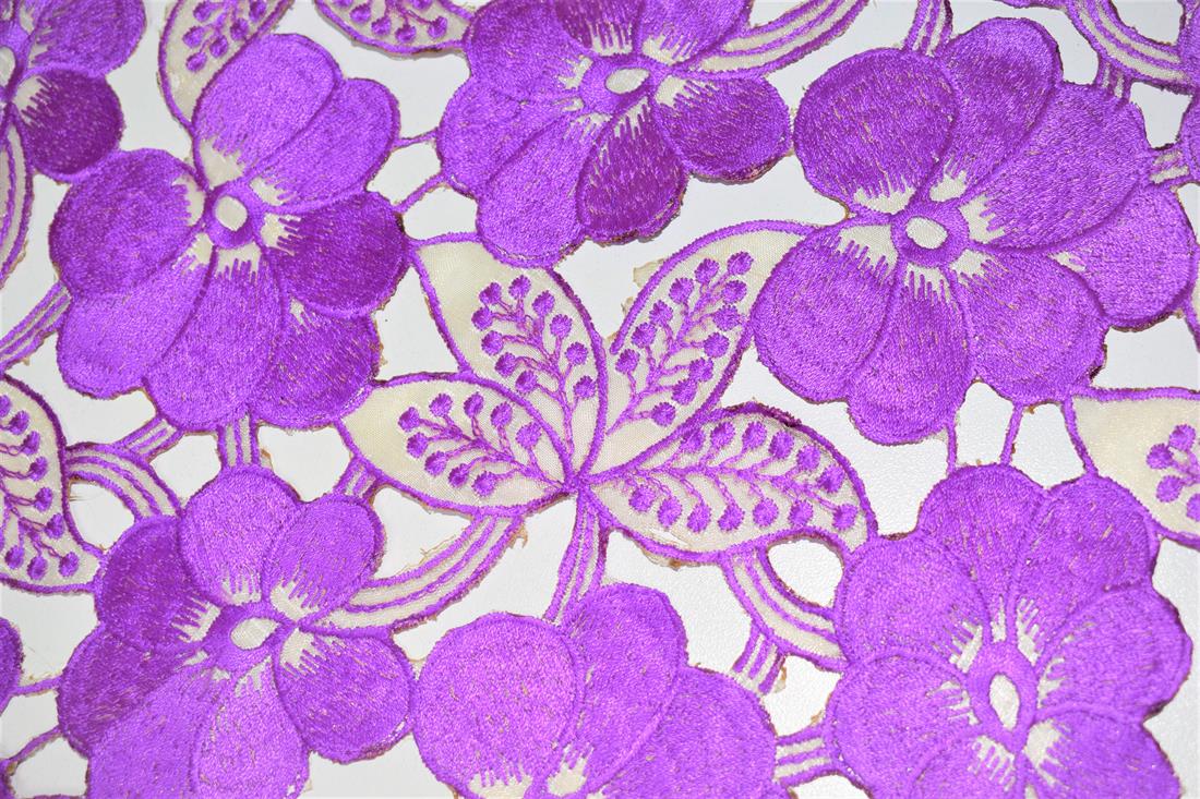 Purple Emb Fabric
