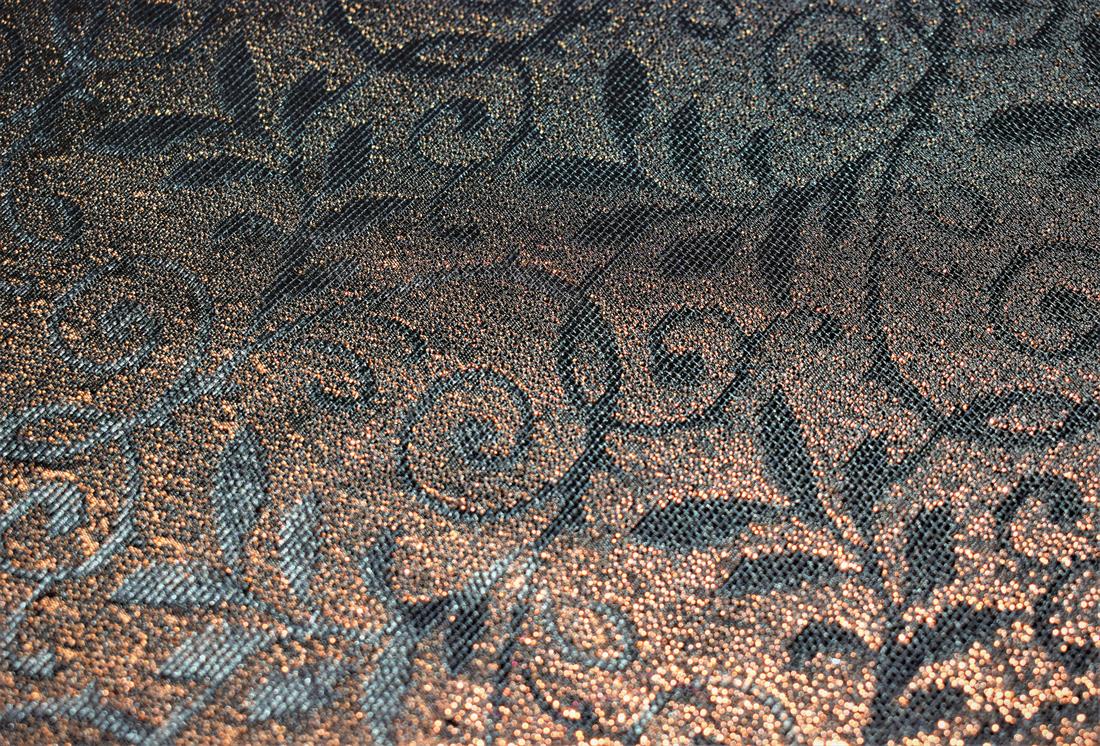Brown Embroidered Brocade