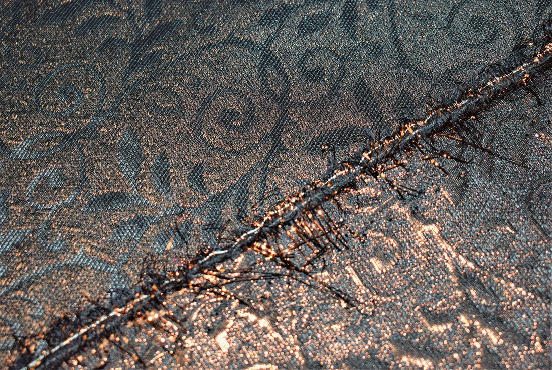 Brown Embroidered Brocade
