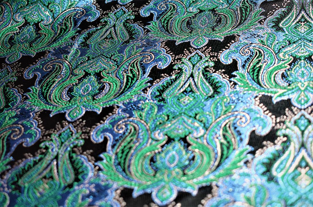Green & Blue Embroidered Brocades