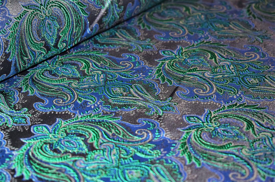 Green & Blue Embroidered Brocades