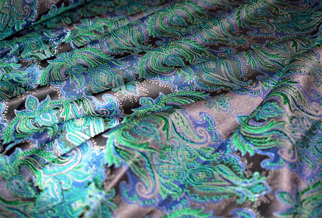 Green & Blue Embroidered Brocades