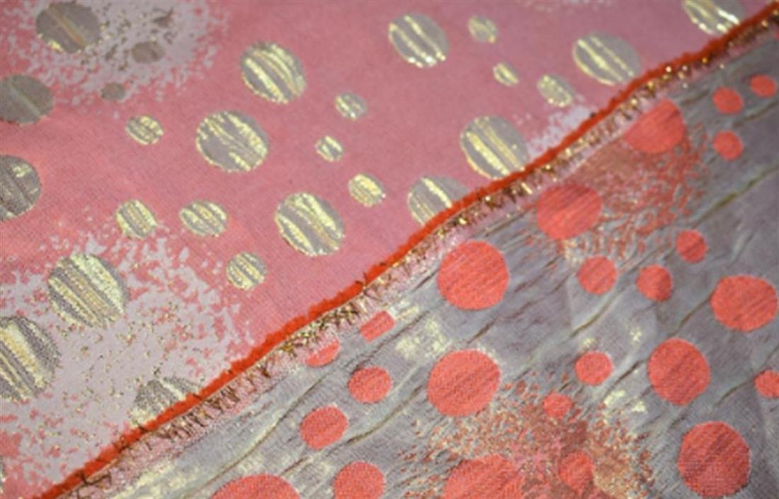 Red Embroidered Brocades