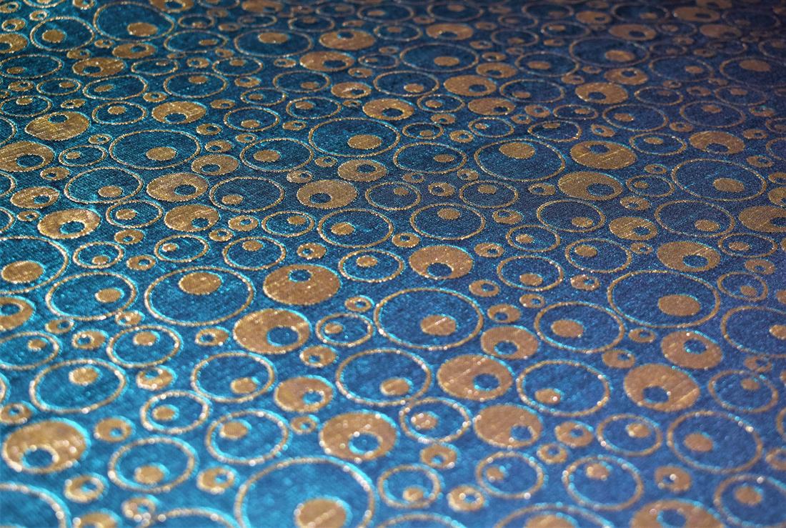 Blue Embroidered Brocades