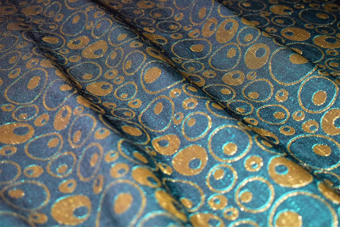 Blue Embroidered Brocades