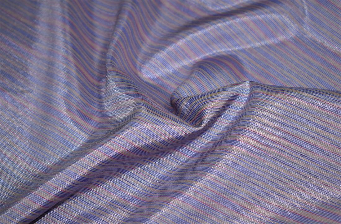 Lilac Silk Striped Polyester